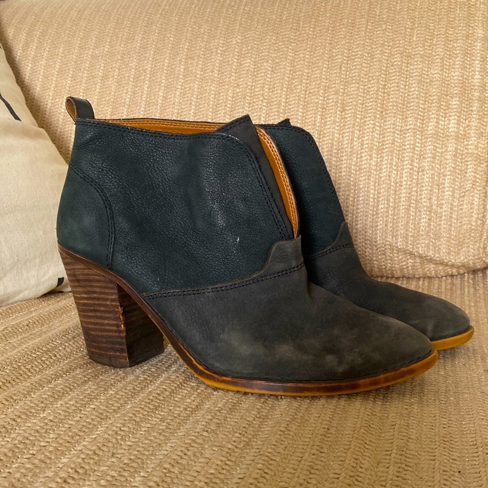 Vintage Lucky Brand - Leather Boot Heels - Black - Size 10/40